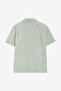 Short Sleeve Tropical Leaf Print Green Shirt - 4