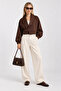 Belt Detailed Double-Breasted Trench Coat Lgx0021 Brown