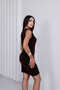 Sleeveless Chain Scarf Knitwear Dress - 4