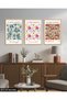 Flower Market 3 Piece Wooden Framed Painting Act - 3