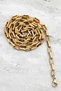 Steel Paperclip Block Chain Necklace 4 mm Gold Color |   Anti-Tarnish, Men'S, 2 Years Warranty - 3
