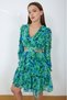 Flower Pattern Dress with Open Sides 3256 - 2