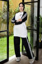forhunna Sporty Cotton Melton women's Tracksuit Set in White and Black - 3