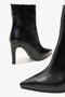 Lilith Black Leather Women's Heeled Boots - 5