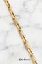 Steel Paperclip Block Chain Necklace 4 mm Gold Color |   Anti-Tarnish, Men'S, 2 Years Warranty - 4