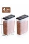 Ak-571 Set of 2 4 Lt Food Storage Containers (2 X 4 Lt) – Dry Food & Legume Storage Container with Measuring Lines, Practical Openable Black Lid - 5