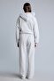 Straight Fit Embroidered Wide Leg Sweatpants with Elastic Waist I3344Ax26Wn - 4