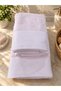 100% Cotton Satin Border Towel Set of 2 50X90 Hand Towel + 70X140 Bath Towel - 2