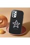 Samsung Galaxy A32 4g Compatible Shock-Absorbing Black Silicone Case with Camera Protection Star Pattern - 2