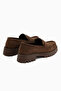 Justina Brown Suede Thick Sole Women's Loafer Casual Shoes - 6