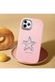 حافظة من السيليكون باللون الوردي متوافقة مع هاتف iPhone 11 Pro، ممتصة للصدمات، وحماية للكاميرا، بنمط نجمة - 2