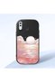 Samsung Galaxy A30 Compatible Shock-Absorbing Black Silicone Case with Camera Protection Sunrise at Sea