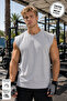 Karmelanj Sportsman's Undershirt Cotton Fabric Crew Neck Men's Sleeveless Undershirt