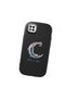Redmi 9C/10A Compatible Shock-Absorbing Camera Protected Black Silicone Case Moon and Star Pattern - 3