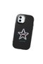 iPhone 12 Mini Compatible Shock-Absorbing Black Silicone Case with Camera Protection Star Pattern - 3