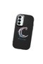 Samsung Galaxy A15 4G/5G Compatible Shock-Absorbing Camera Protected Black Silicone Case Moon and Star Pattern - 3