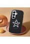 Samsung Galaxy S25 Plus Compatible Shock-Absorbing Black Silicone Case with Camera Protection Star Pattern - 2