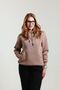 30 Thread Threaded Hooded Women's Brown Sweatshirt with Double Side Pockets