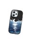 Redmi 12 4G/5G Compatible Shock-Absorbing Camera Protected Black Silicone Case the Moon Rising from the Sea - 4