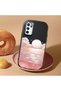 Oppo A54S Compatible Shock Absorbing Black Silicone Case with Camera Protection Sunrise at Sea - 2