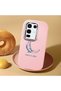 Infinix Note 50/Note 50 Pro Compatible Shock-Absorbing Camera Protected Pink Silicone Case Moon and Star Pattern - 2
