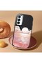 Samsung Galaxy M15 Compatible Shock-Absorbent Camera Protected Black Silicone Case Sunrise at Sea - 2