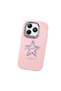 Realme C63 4G/C61 Compatible Shock-Absorbing Camera Protected Pink Silicone Case Star Pattern - 3