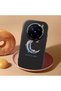 Vivo X200 Pro Compatible Shock-Absorbing Camera Protected Black Silicone Case Moon and Star Pattern - 2