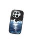 Mi 15t Pro Compatible Shock-Absorbing Camera Protected Black Silicone Case the Moon Rising from the Sea - 3