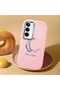 Realme C75 4g Compatible Shock-Absorbing Camera Protected Pink Silicone Case Moon and Star Pattern - 2