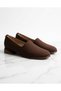 Brown Stretch Round Toe Thick Heel 2.7cm Length Daily Comfortable Fit - 6