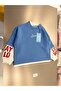 Children's Tiger Printed Double Sleeve Oversized Sweatshirt – Crew Neck - 3