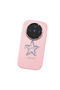 Vivo X300 Compatible Shock-Absorbing Camera Protected Pink Silicone Case Star Pattern - 3