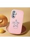 Samsung Galaxy M34 Compatible Shock-Absorbing Camera Protected Pink Silicone Case Star Pattern - 2