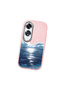 Oppo A60 Compatible Shock-Absorbing Camera Protected Pink Silicone Case the Moon Rising from the Sea - 3
