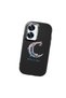 Realme C55 Compatible Shock-Absorbing Camera Protected Black Silicone Case Moon and Star Pattern - 3
