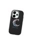 Redmi 13/13X Compatible Shock-Absorbing Camera Protected Black Silicone Case Moon and Star Pattern - 3