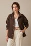 Oversize Shirt Jacket with Stitched Collar Per5131 - 2