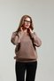 Women's Regular Fit Winter Crew Neck Brown Sweatshirt - 5