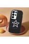 Samsung Galaxy S25 Ultra Compatible Shock-Absorbing Camera Protected Black Silicone Case Star Pattern - 2