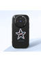 Vivo X300 Compatible Shock-Absorbing Camera Protected Black Silicone Case Star Pattern