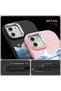 Samsung Galaxy S22 Compatible Shock-Absorbing Camera Protected Pink Silicone Case the Moon Rising from the Sea - 5
