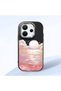 Redmi Note 14 4g Compatible Shock-Absorbing Black Silicone Case with Camera Protection Sunrise at Sea