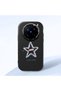 Vivo X200 Pro Compatible Shock-Absorbing Camera Protected Black Silicone Case Star Pattern