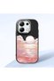 Redmi Note 13 4g Compatible Shock-Absorbing Camera Protected Black Silicone Case Sunrise at Sea
