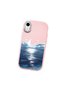 iPhone Xr Compatible Shock-Absorbing Camera Protected Pink Silicone Case Moon Rising from the Sea - 3