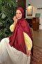Qq Pattern Ayrobin Floral Jacquard Shawl Burgundy - 2