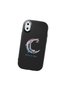 iPhone XS Max Compatible Shock-Absorbing Black Silicone Case with Camera Protection Moon and Star Pattern - 3