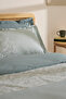 Linaria 100% Cotton Double Duvet Cover Set Mint - 6