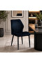 Luxury Velvet Chair in Black - 2